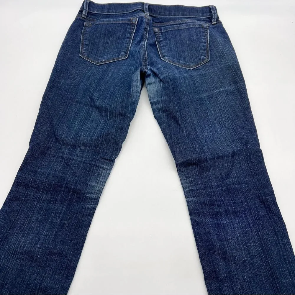 Ann Taylor LOFT Outlet Modern Skinny in Dark Wash Petite Mid Rise Denim Jeans-2P